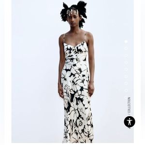 Zara Satin Midi Dress